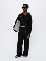 Mens 365 Heavyweight Straight Leg Track Pants - Black