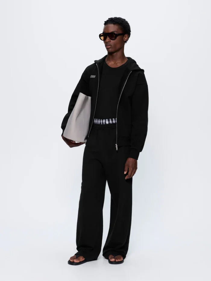 Mens 365 Heavyweight Straight Leg Track Pants - Black