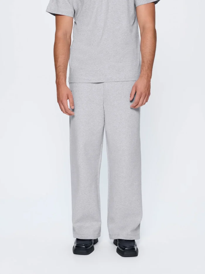 Mens 365 Heavyweight Straight Leg Track Pants - Grey Marl