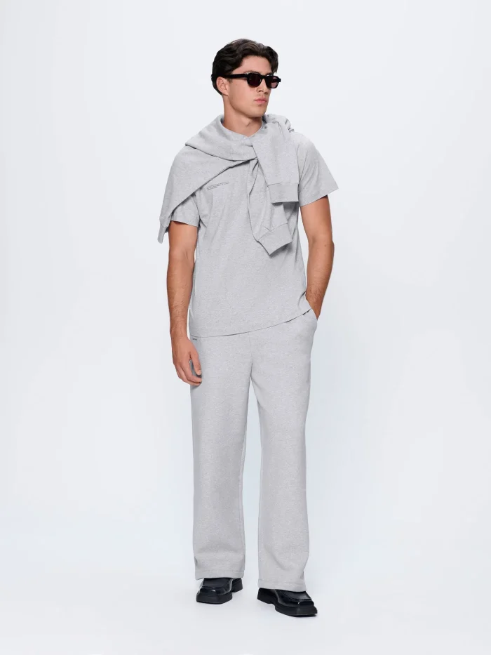 Mens 365 Heavyweight Straight Leg Track Pants - Grey Marl