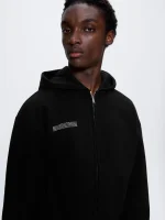 Mens 365 Heavyweight Two-Way Zip-Through Hoodie - Black