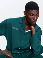 Mens 365 Lightweight Long Pyjama Set - Foliage Green