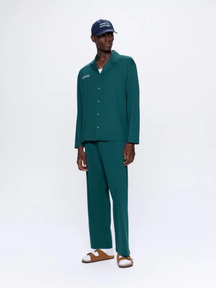 Mens 365 Lightweight Long Pyjama Set - Foliage Green