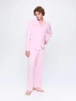 Mens 365 Lightweight Long Pyjama Set - Magnolia Pink