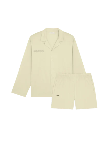 Mens 365 Lightweight Short Pyjama Shorts Set - Maitake Beige