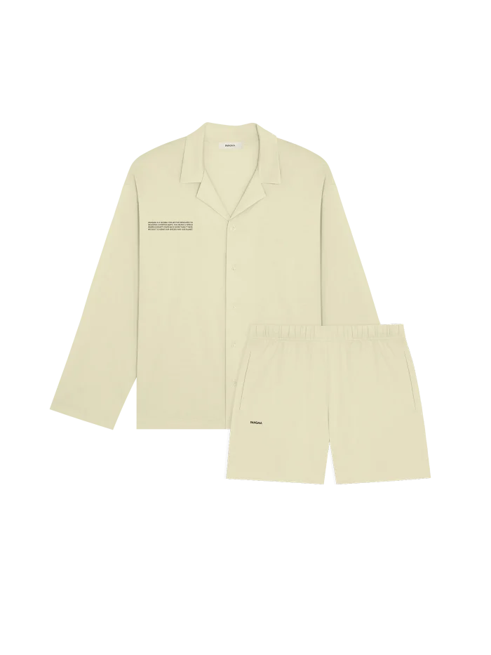 Mens 365 Lightweight Short Pyjama Shorts Set - Maitake Beige