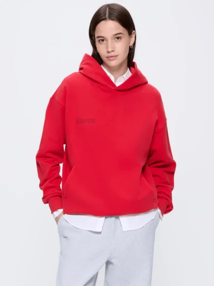 Womens 365 Midweight Hoodie - Goji Red