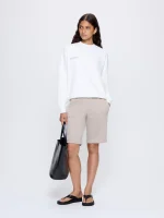 Womens 365 Midweight Long Shorts - Stone