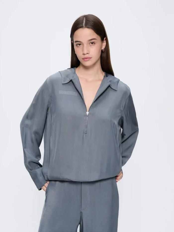 Womens AeoniQ™ Half-Zip Overtop - Atmosphere Gray