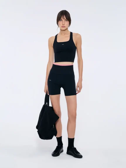Womens 99% Bio-Based Compressive Shorts - Black