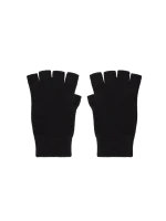Cashmere Fingerless Gloves - Black