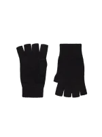 Cashmere Fingerless Gloves - Black