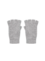Cashmere Fingerless Gloves - Grey Marl