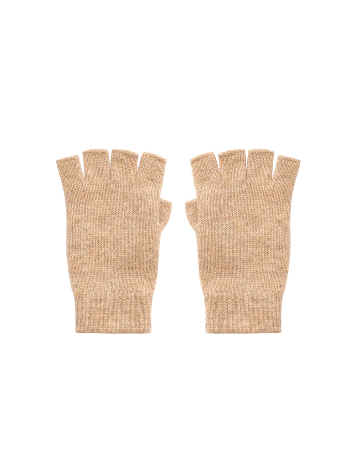 Cashmere Fingerless Gloves - Oatmeal