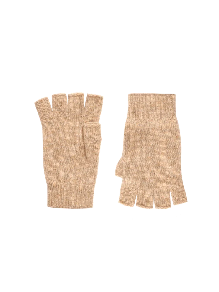 Cashmere Fingerless Gloves - Oatmeal