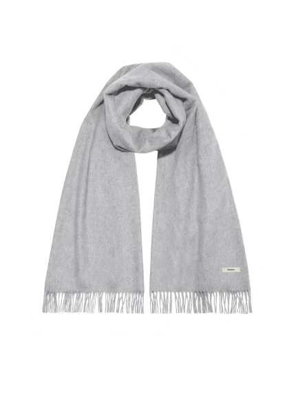 Cashmere Plain Stole - Grey Marl