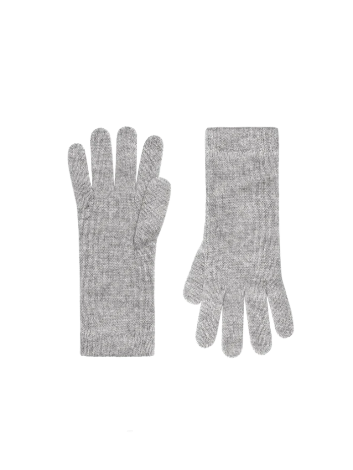 Cashmere Short Cuff Gloves - Grey Marl
