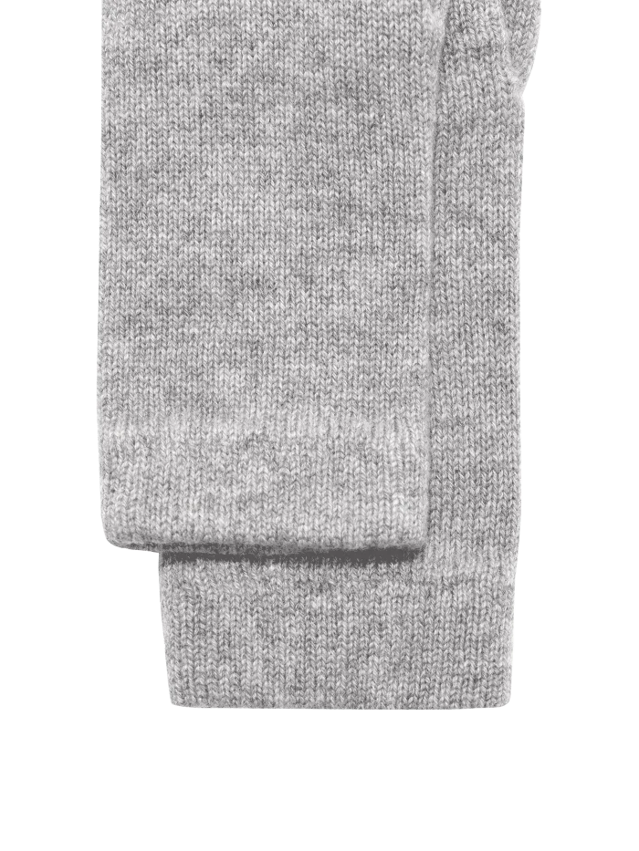 Cashmere Short Cuff Gloves - Grey Marl
