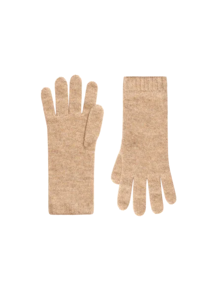 Cashmere Short Cuff Gloves - Oatmeal