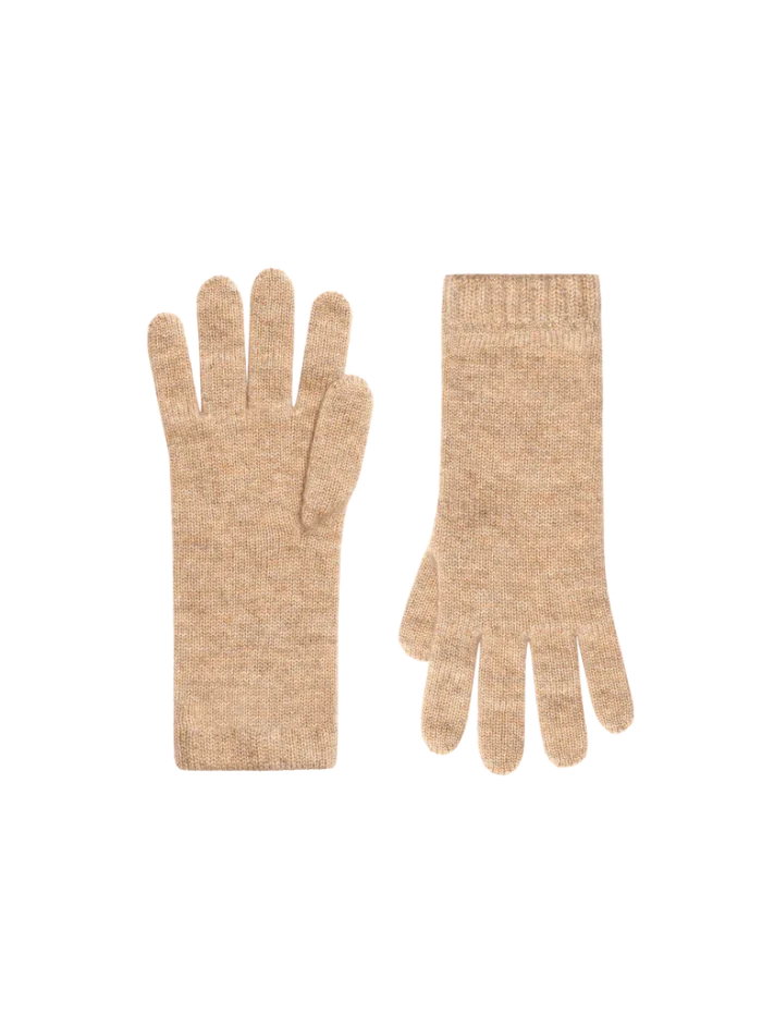 Cashmere Short Cuff Gloves - Oatmeal