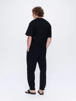 Mens DNA Barrel-Leg Track Pants - Black