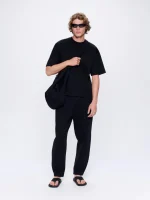 Mens DNA Barrel-Leg Track Pants - Black