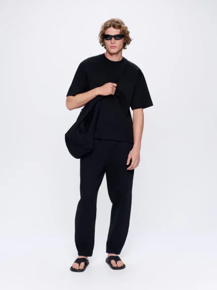 Mens DNA Barrel-Leg Track Pants - Black