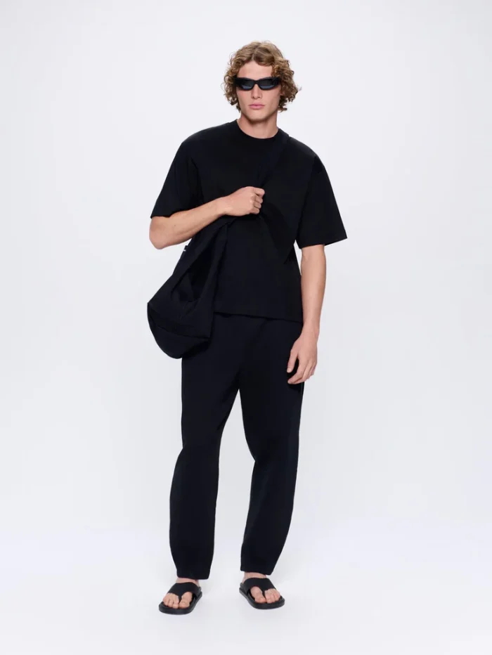 Mens DNA Barrel-Leg Track Pants - Black