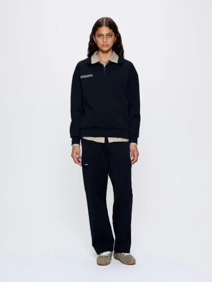 WOMENS DNA DOUBLE JERSEY CARGO TROUSERS - BLACK