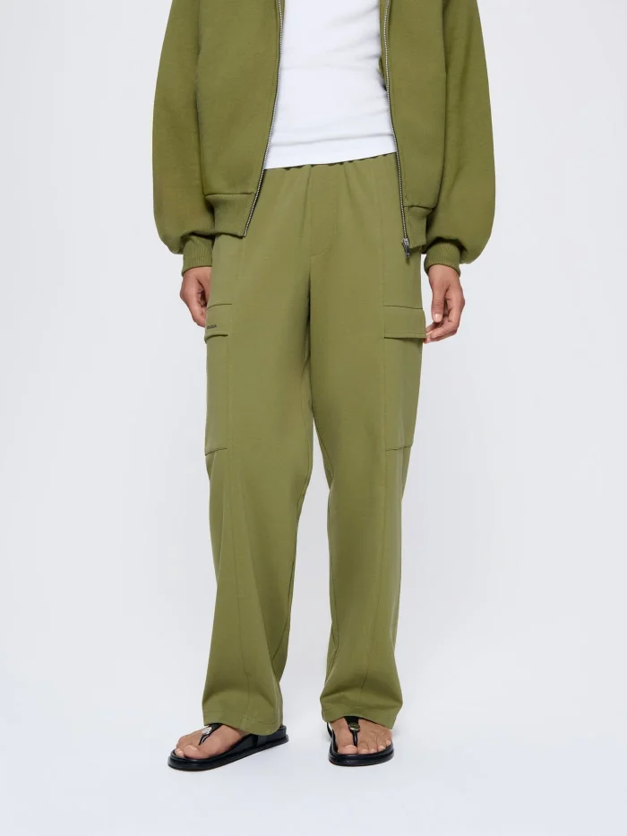 WOMENS DNA DOUBLE JERSEY CARGO TROUSERS - HIGHLAND GREEN