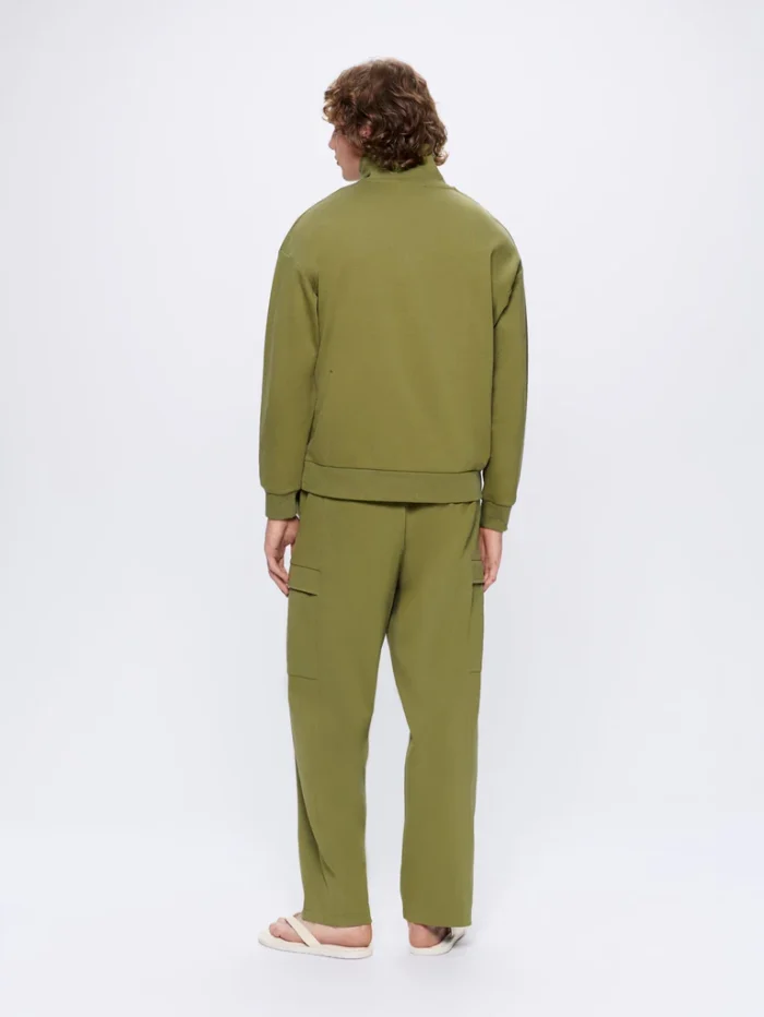 MENS DNA DOUBLE JERSEY CARGO TROUSERS - HIGHLAND GREEN