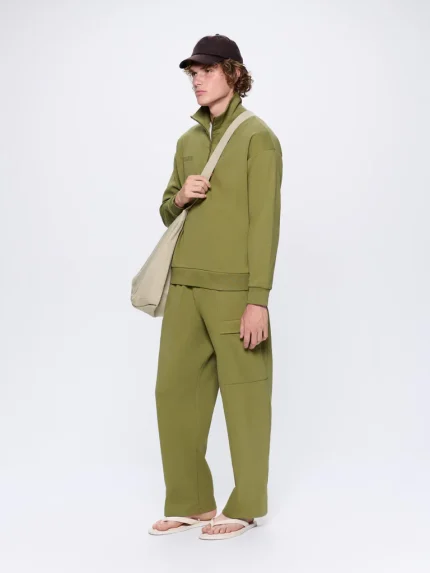 MENS DNA DOUBLE JERSEY CARGO TROUSERS - HIGHLAND GREEN