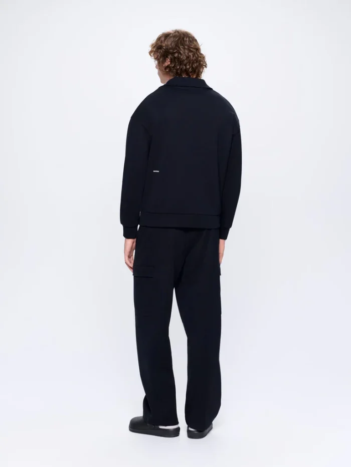 MENS DNA DOUBLE JERSEY CARGO TROUSERS - BLACK