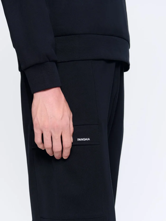 MENS DNA DOUBLE JERSEY CARGO TROUSERS - BLACK