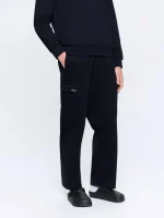 MENS DNA DOUBLE JERSEY CARGO TROUSERS - BLACK
