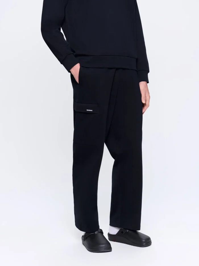 MENS DNA DOUBLE JERSEY CARGO TROUSERS - BLACK