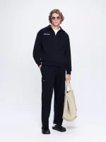 MENS DNA DOUBLE JERSEY CARGO TROUSERS - BLACK