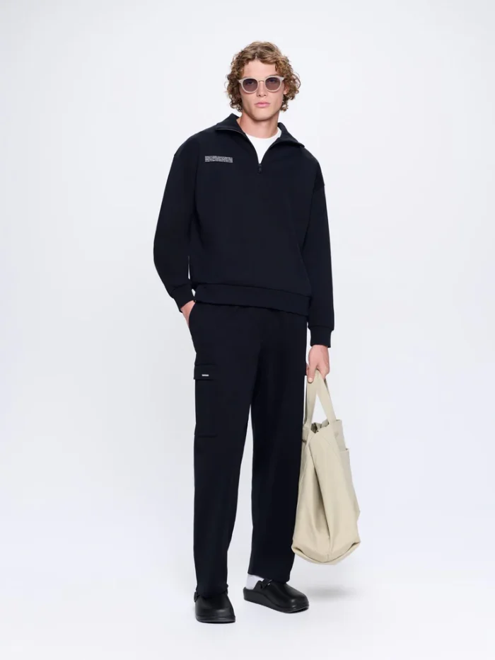MENS DNA DOUBLE JERSEY CARGO TROUSERS - BLACK