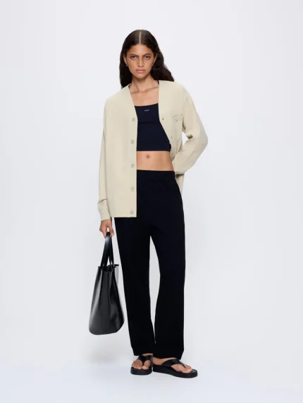 Womens DNA Knitted Straight Leg Track Pants - Black