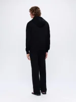 Mens DNA Knitted Straight Leg Track Pants - Black