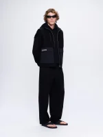 Mens DNA Knitted Straight Leg Track Pants - Black