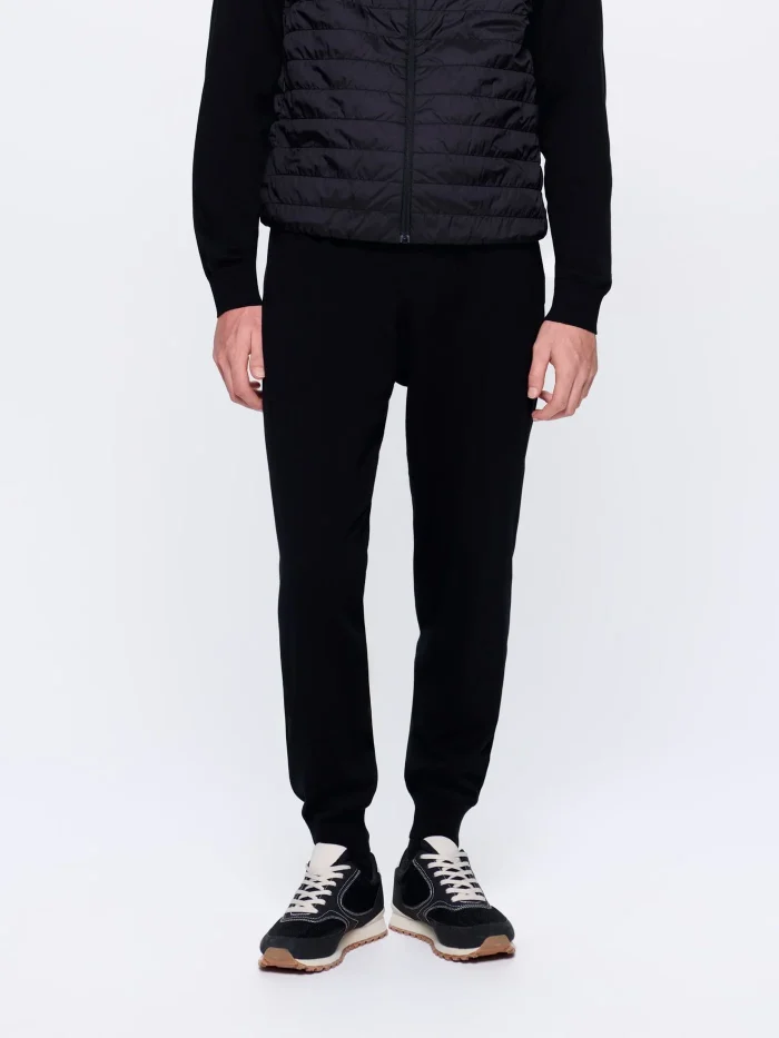 Mens DNA Knitted Track Pants - Black