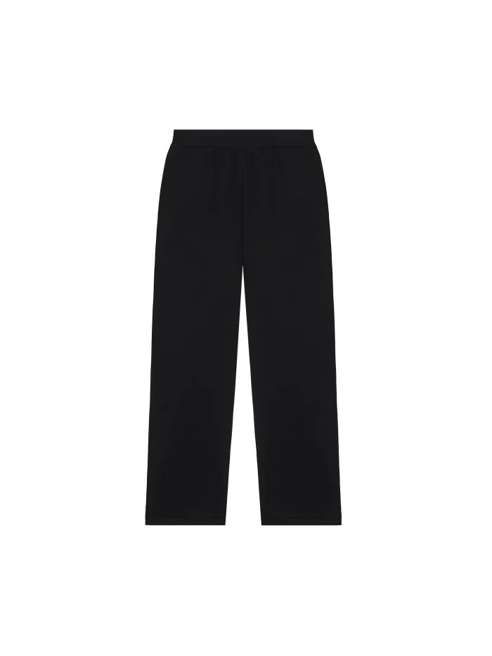 Mens DNA Knitted Straight Leg Track Pants - Black