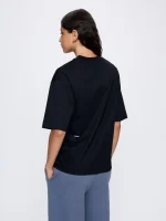 Womens DNA Oversized T-Shirt - Black