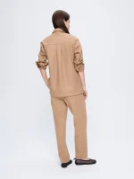 WOMENS RECYCLED WOOL TROUSERS - DESERT CAMEL