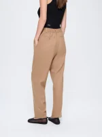 WOMENS RECYCLED WOOL TROUSERS - DESERT CAMEL