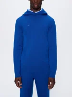Mens Regenerative Merino Wool Hoodie - Earth Blue