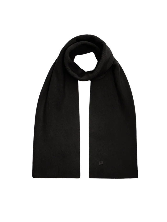 Recycled Cashmere Scarf - Black