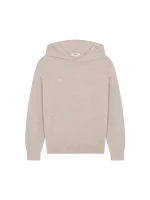 Womens Regenerative Merino Wool Hoodie - Stone Marl