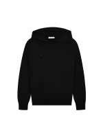 Mens Regenerative Merino Wool Hoodie - Black